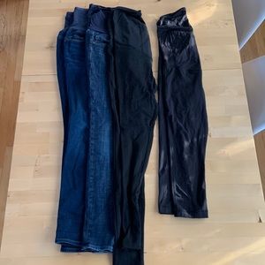 4 pairs of maternity pants, jeans, size XS / 26 - Gap, Old Navy, Isabel